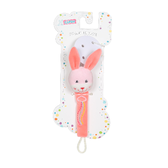  rainbow attache-sucette lapin rose 